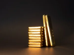 Stacked large cast investment Swiss gold ingot