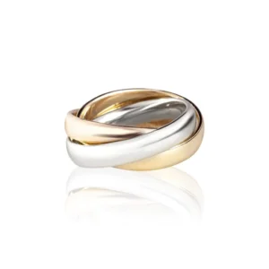 Rose white and yellow gold wedding ring